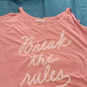 Living doll off the shoulder t shirt